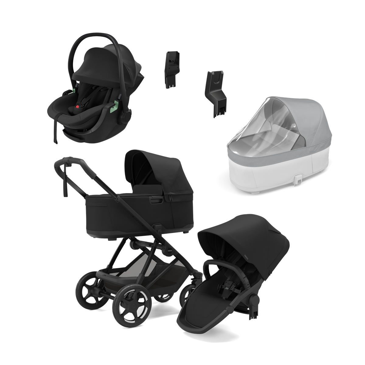 Thule Charm black & Thule Maple black newborn bundle