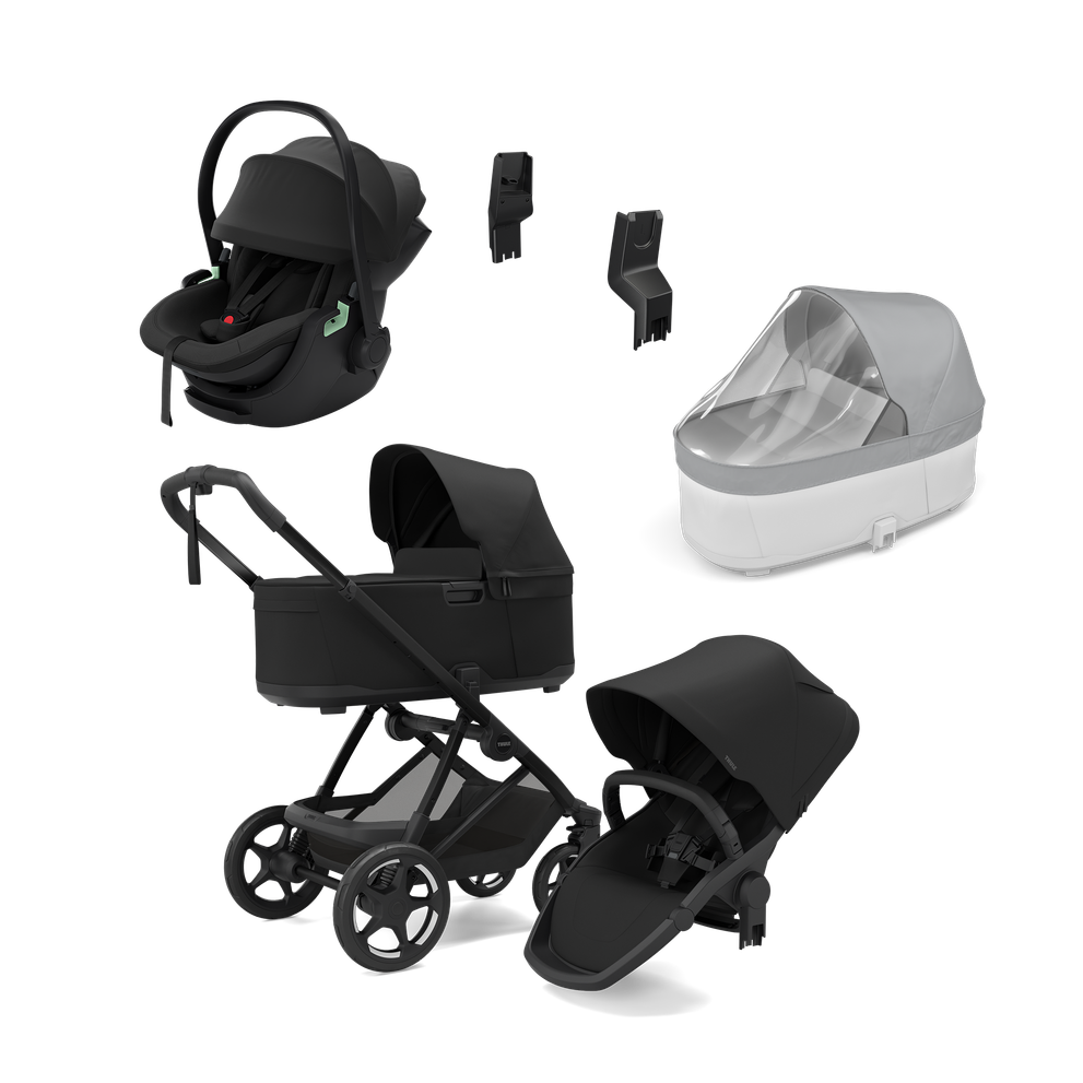 Thule Charm black & Thule Maple Connect black newborn bundle
