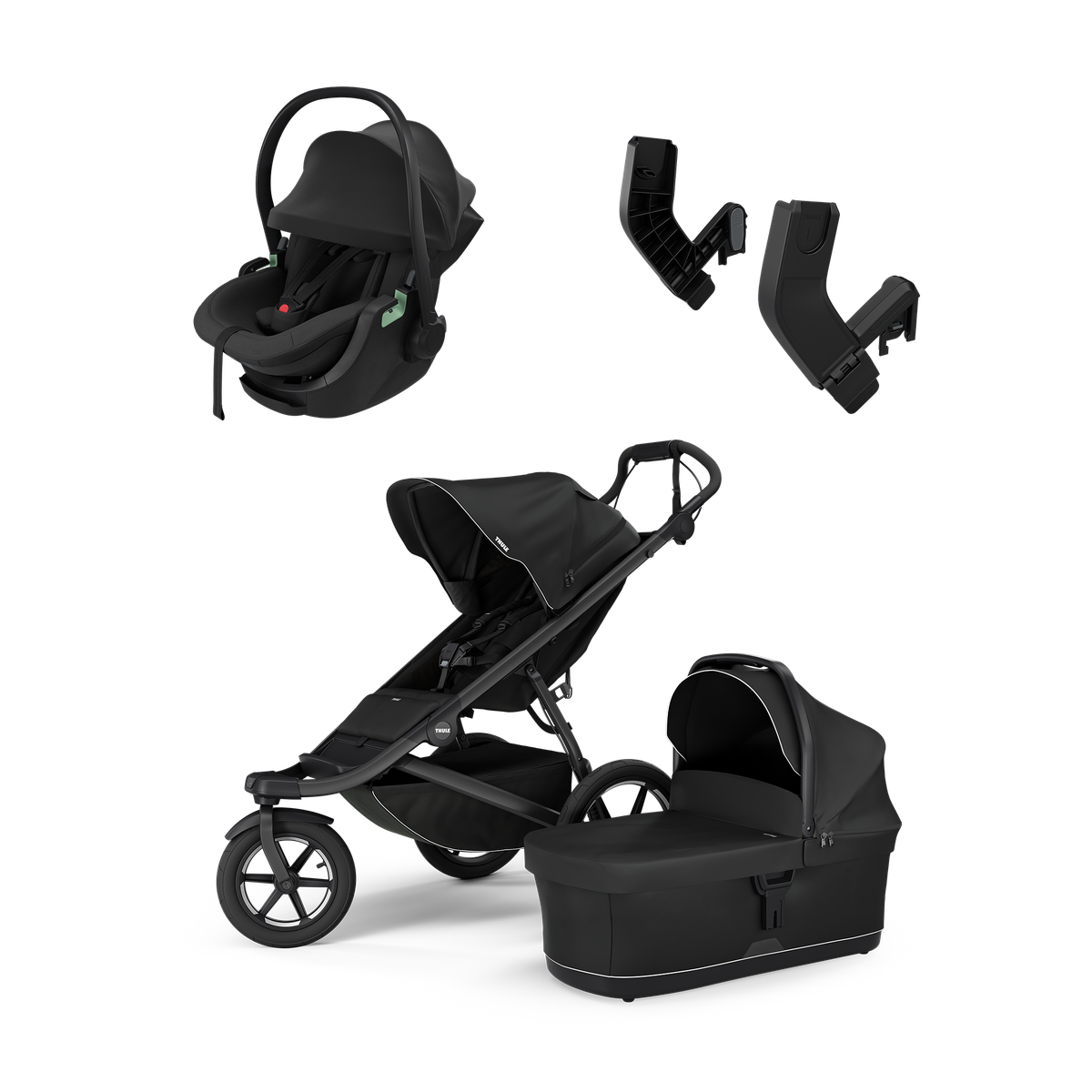 Thule Urban Glide 3 black & Thule Maple black newborn bundle