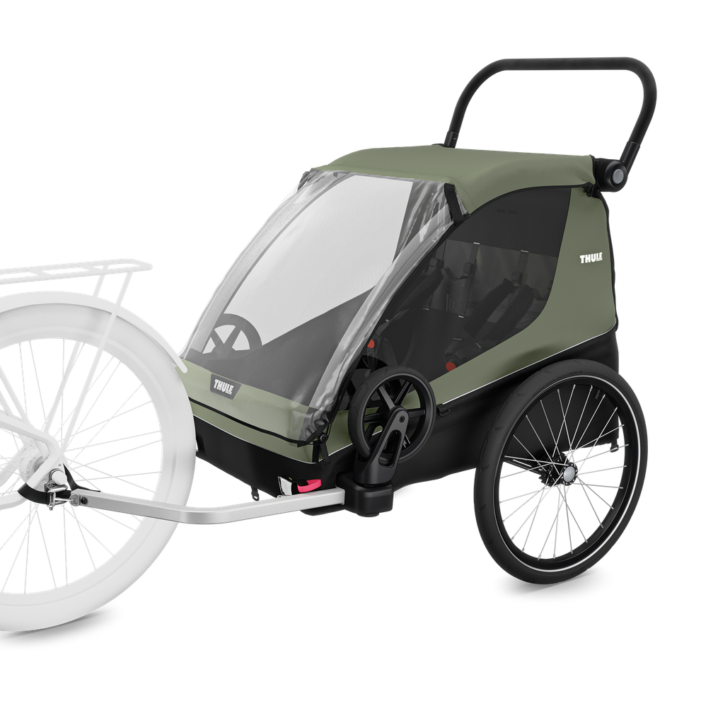 Thule Courier bike trailer vintage green