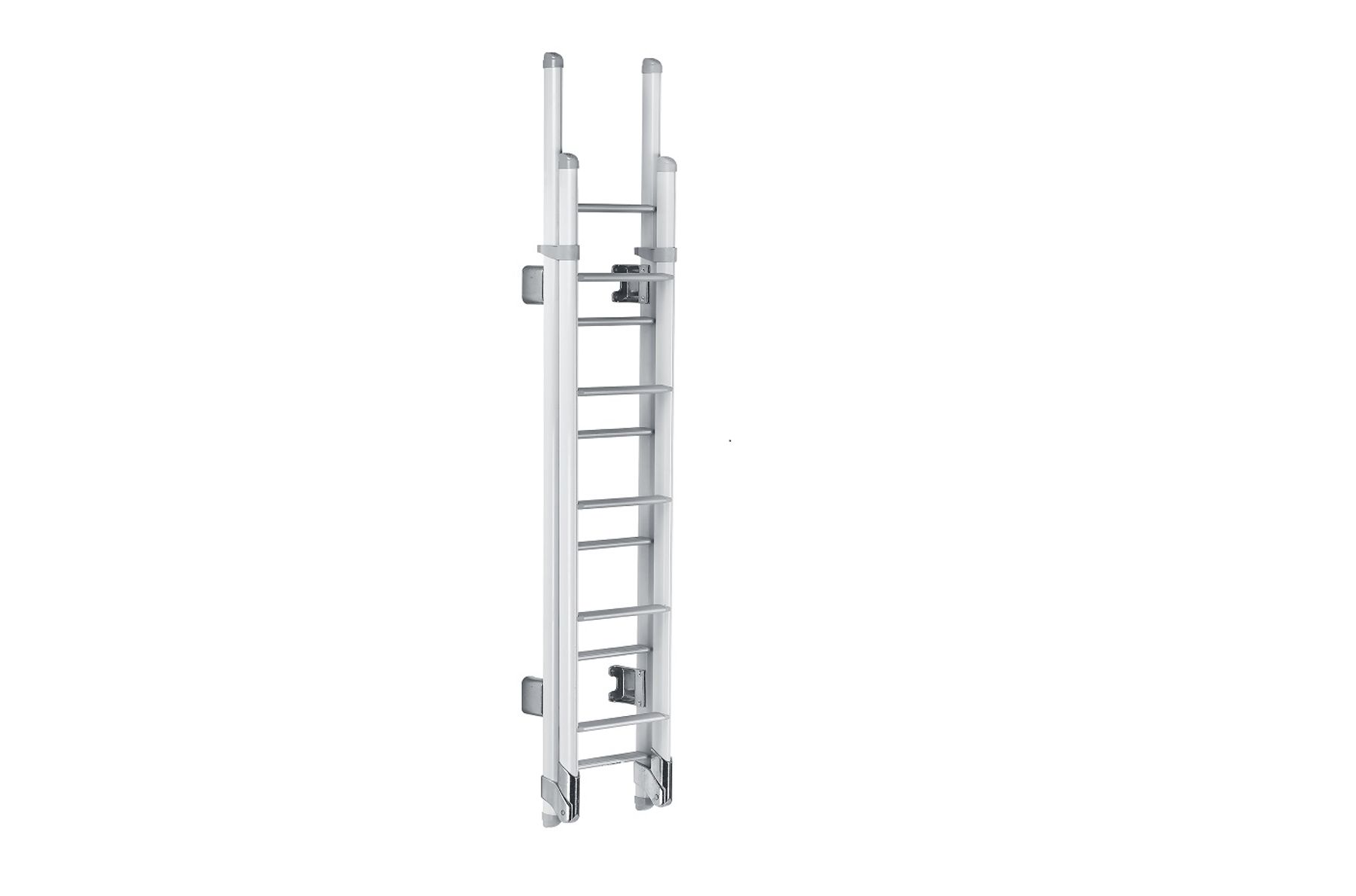 Thule Foldable Double Ladder Deluxe 11 Steps Anodised Gray - Closed