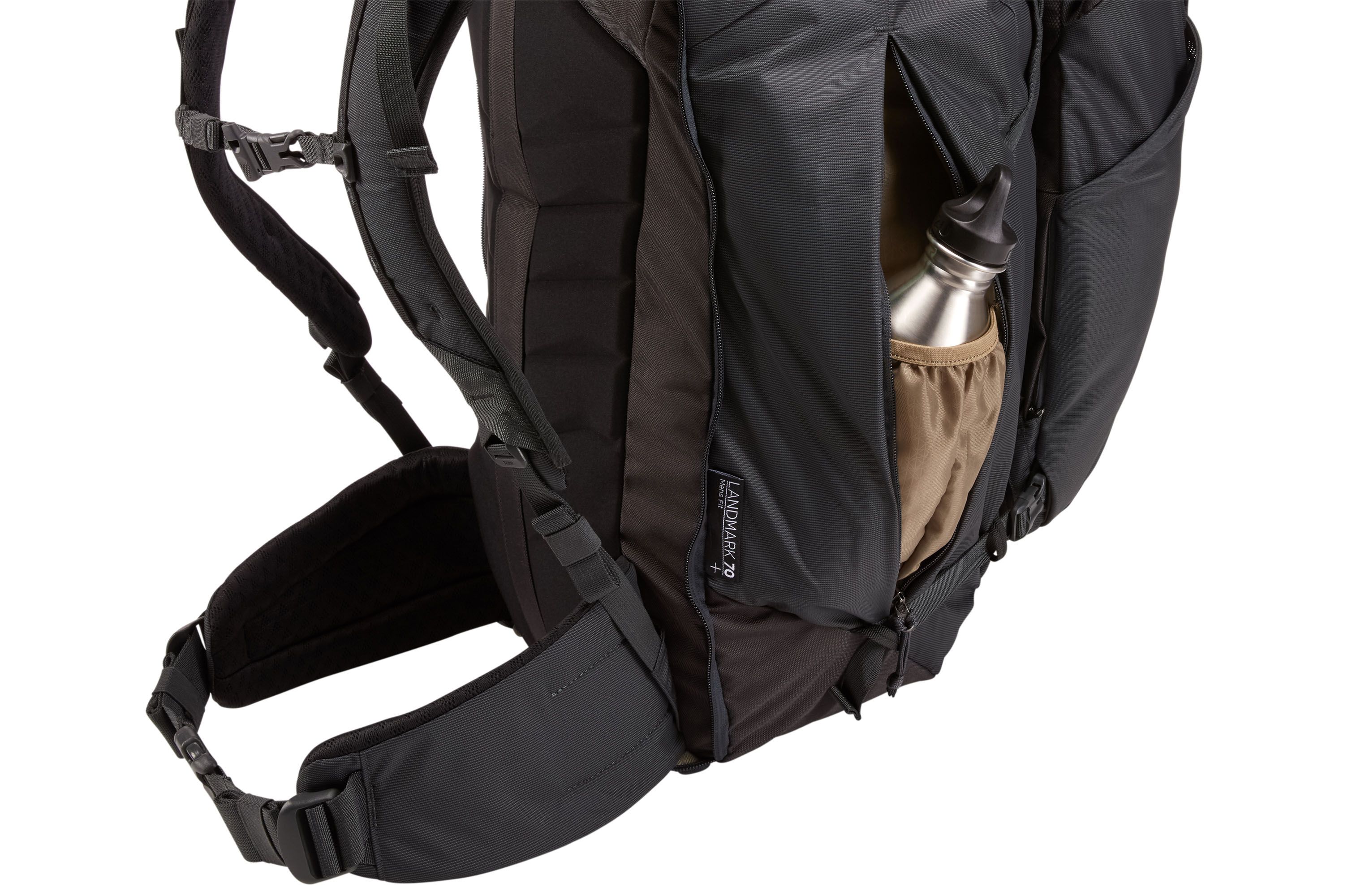 Thule Landmark 70L men's zippered side pocket