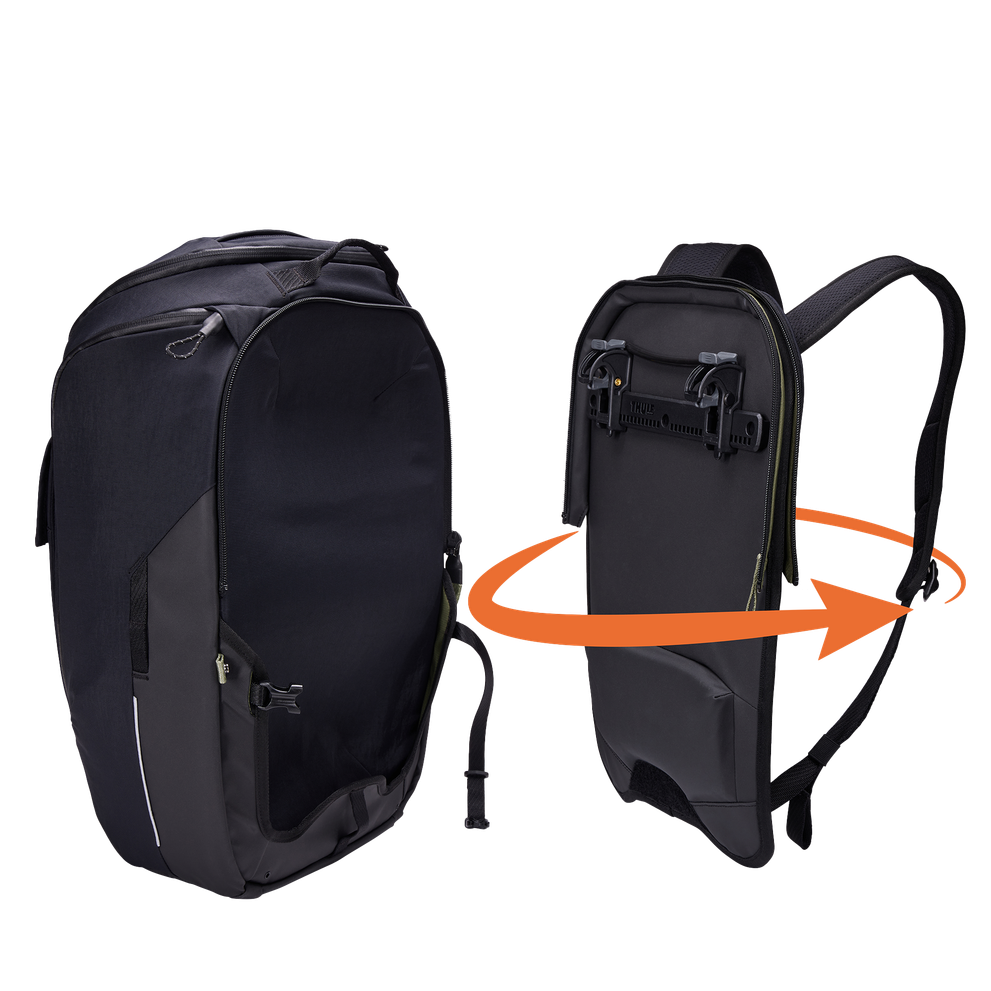 Thule Paramount hybrid bike pannier and backpack 26L black