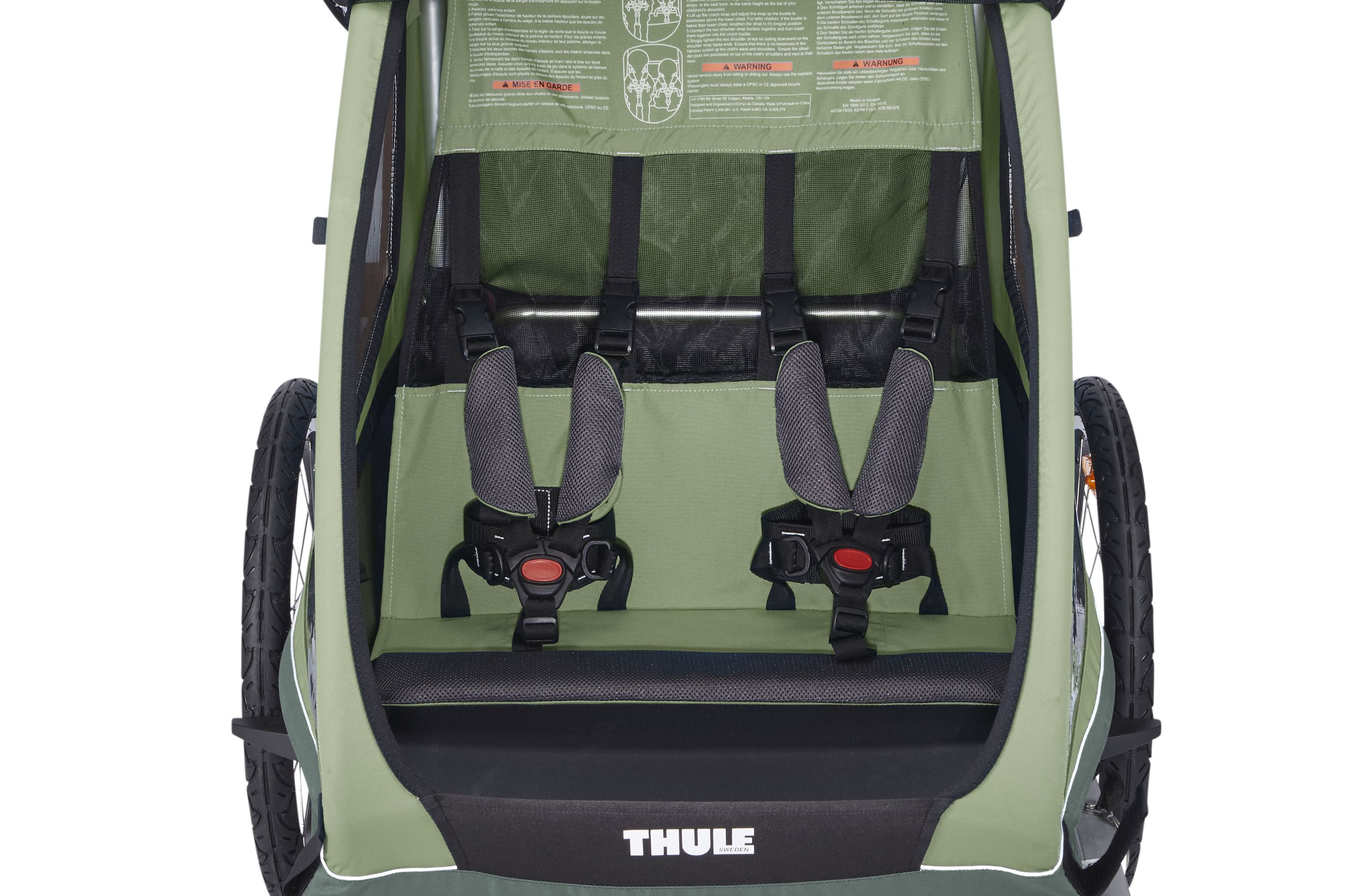 Thule Coaster XT 2-seat Bike Trailer basil green - Seats