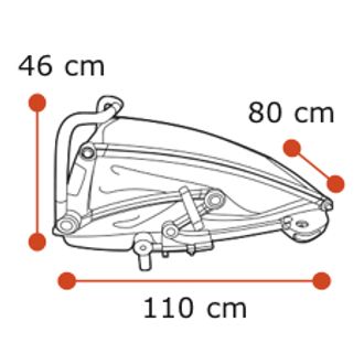 Thule Chariot Cab - Folded dimensions 