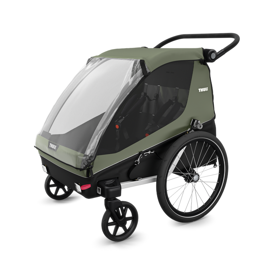 Thule Courier bike trailer vintage green