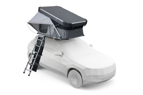 Thule Widesky side door rainfly ashland gray feature