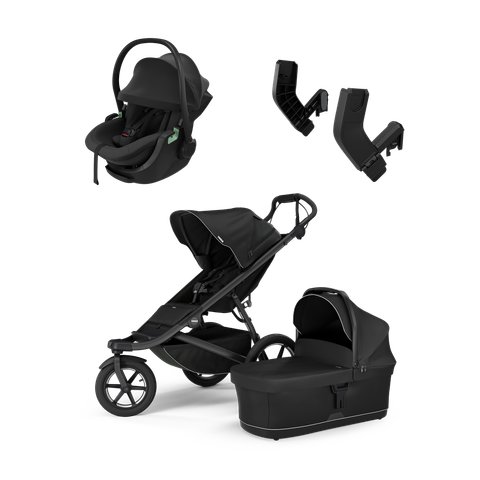 Thule Urban Glide 3 black  & Thule Maple Connect black newborn bundle