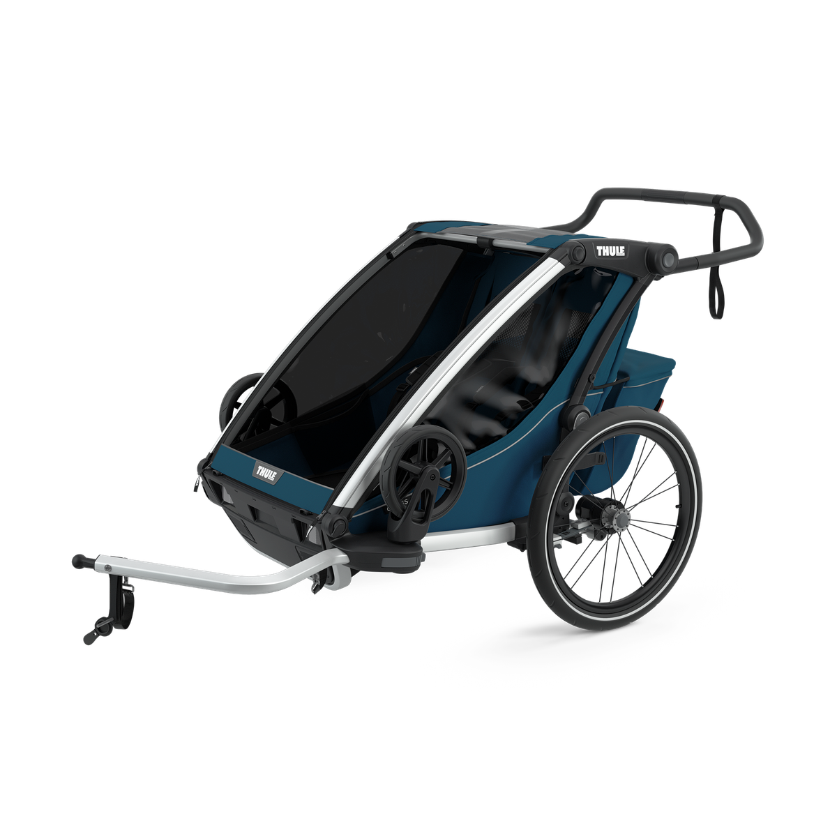 Thule Chariot Cross double 2-seat multisport bike trailer majolica blue