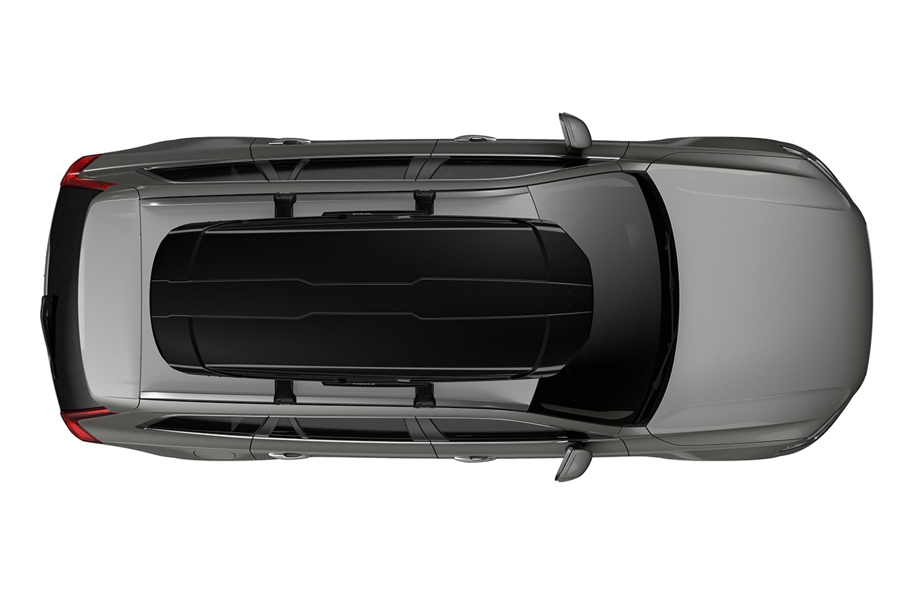 Thule Motion XT XXL top on car - black glossy