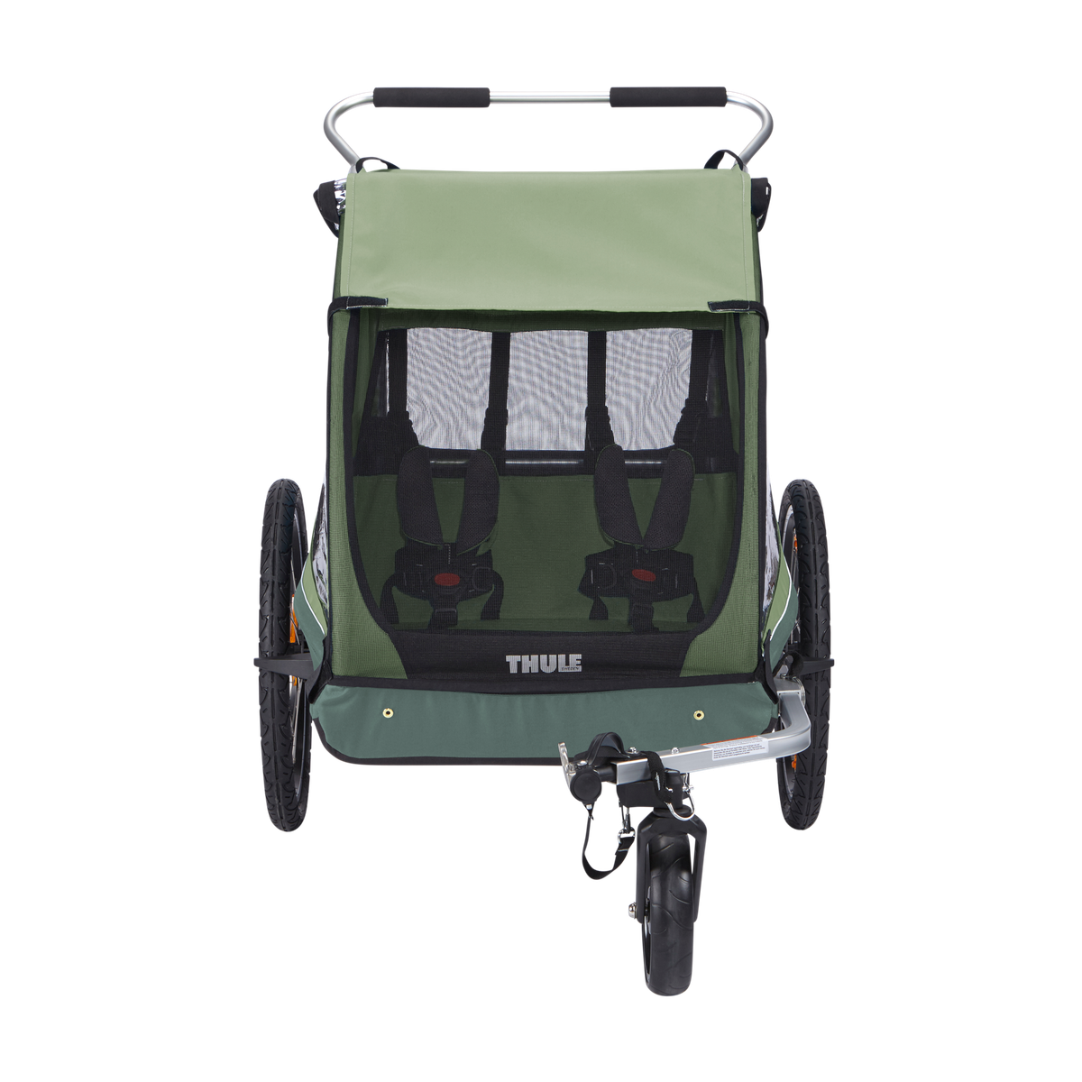 Thule Coaster XT 2-seat bike trailer basil green