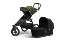 Thule Urban Glide 2 Infant Stroller Bundle black/cypress green with bassinet black