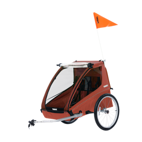Thule Cadence 2-seat bike trailer hot sauce red
