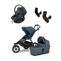 Thule Urban Glide 3 dark slate & Thule Maple darkest blue newborn bundle