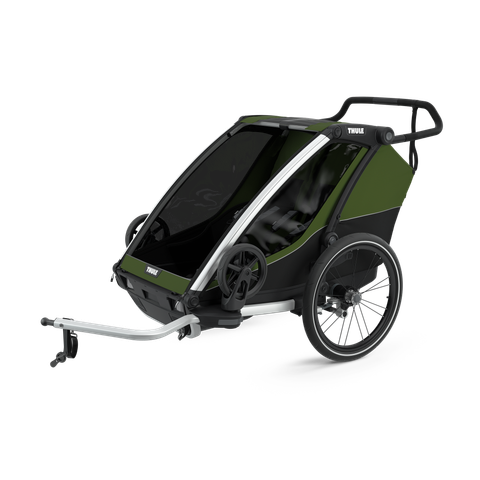 Thule Chariot Cab 2-seat multisport bike trailer aluminium/cypress green