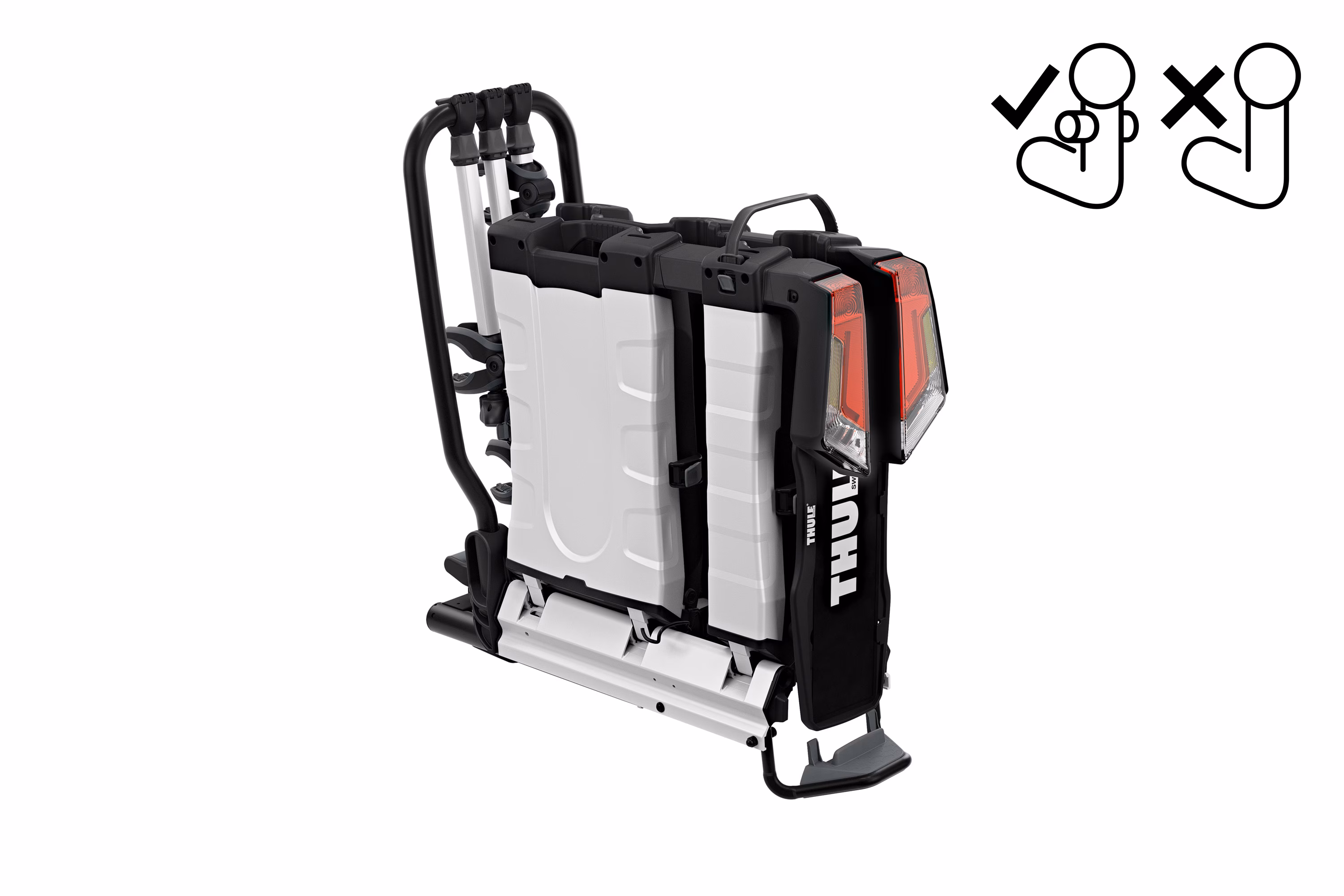 Thule EasyFold XT F 3-bike Towbar Bike Rack - Folded