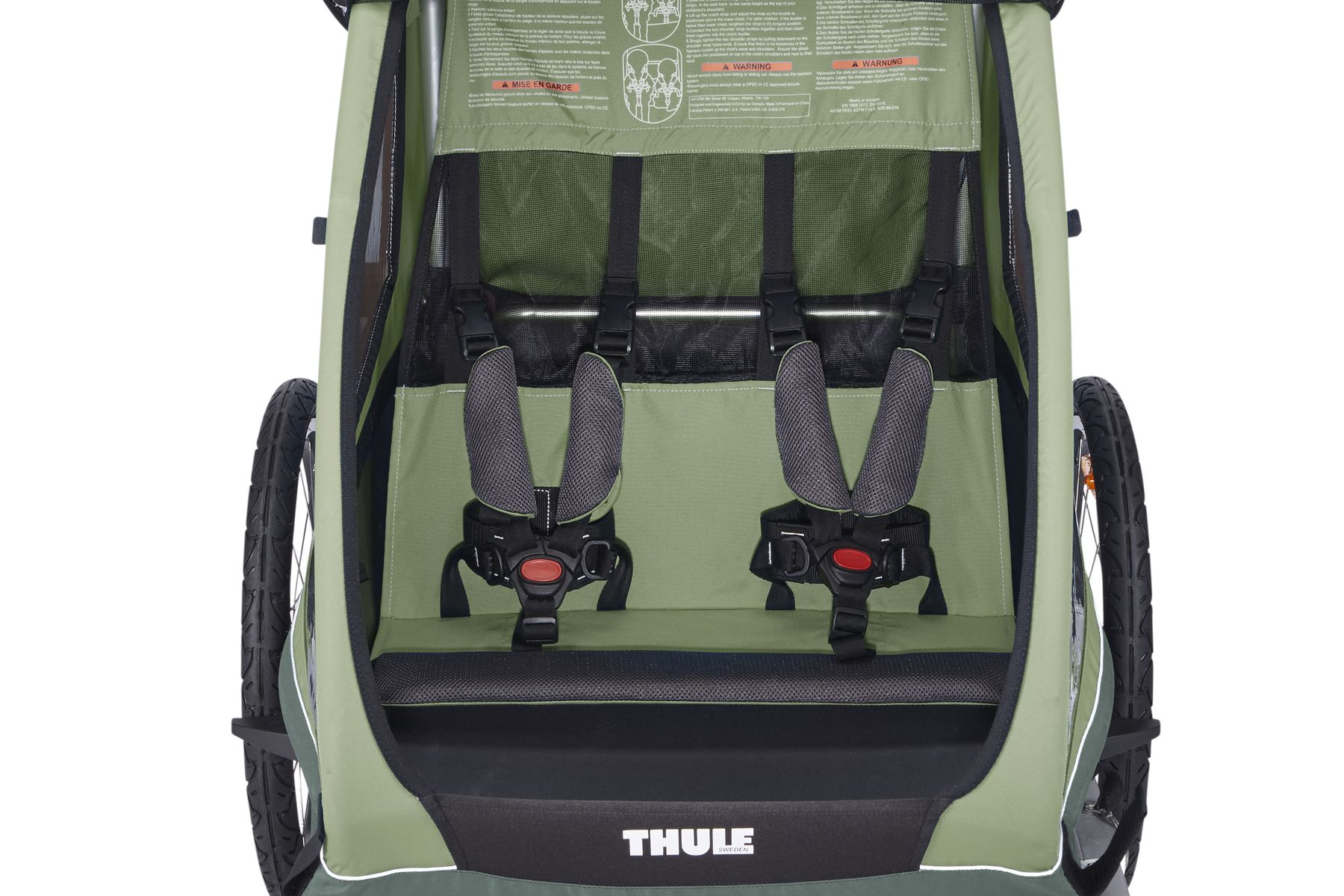 Thule Coaster XT 2-seat Bike Trailer basil green - Seats