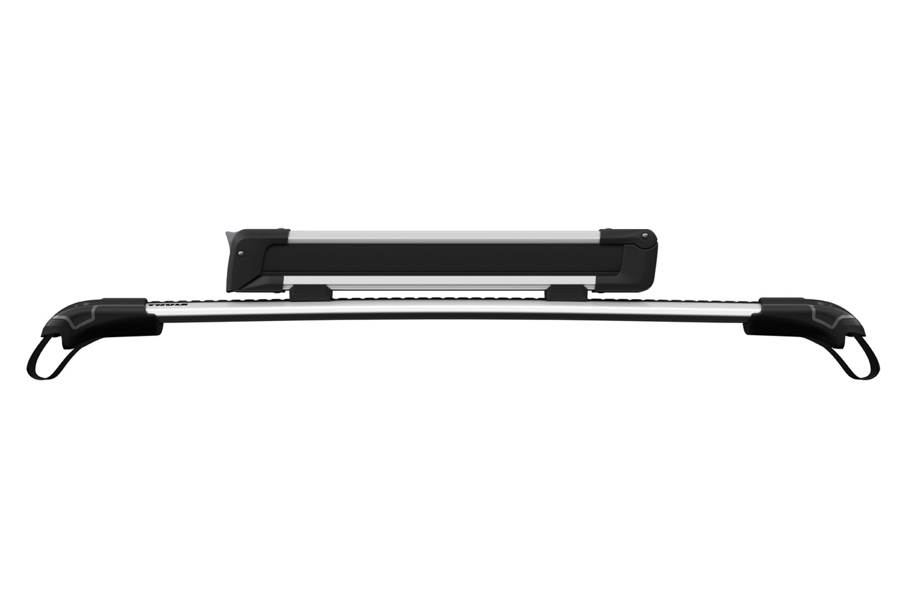 Side view of ski rack Thule SnowPack with low feet