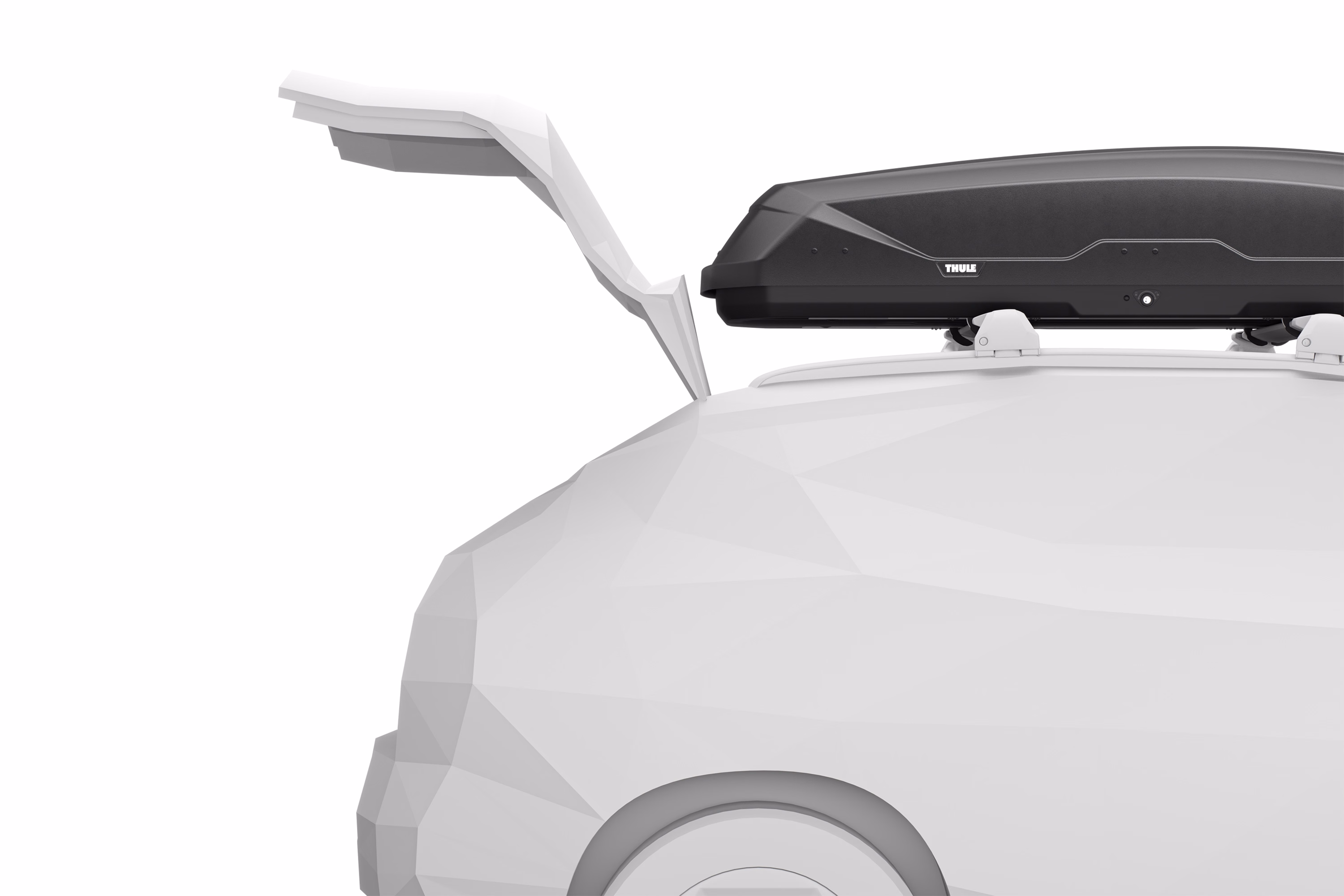Thule Pulse 2 bagažinės dangčio atidarymas