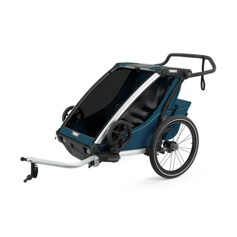 Thule Chariot Cross double 2-seat multisport bike trailer majolica blue