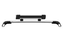 Side view of ski rack Thule SnowPack with high feet