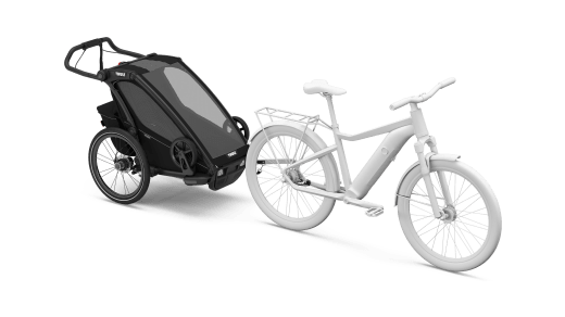 Bike trailer for kids from the side