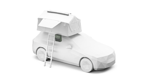 Car rooftop tents accessories from the side