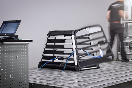 The Thule car dog crate durability tested in controlled environment.