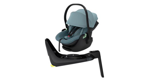 Car seat system from the side