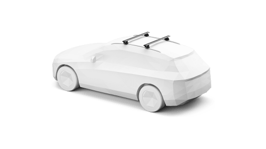 Car roof racks from the side