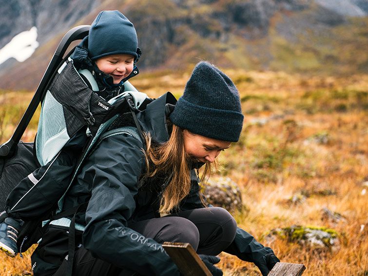 Your child's safety is assured with the child carrier Thule Sapling