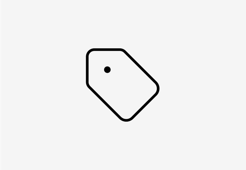 イベントを象徴する、線入りの値札が付いた画像