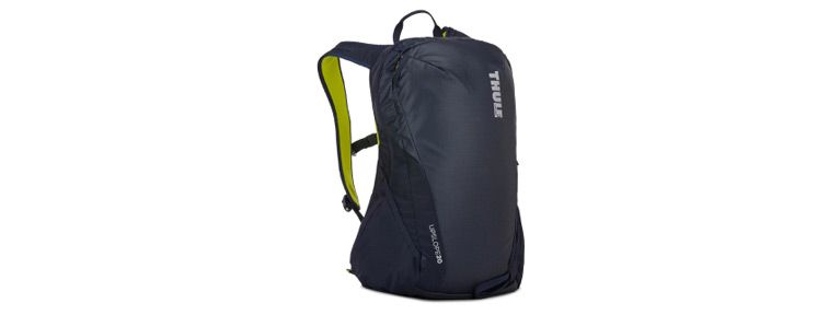A close-up of the Thule Upslope 20L ski backpack with a white background.