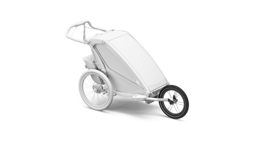 Bike trailer for kids from the side