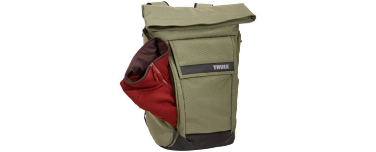 An example of a side-access backpack, the Thule Paramount backpack.