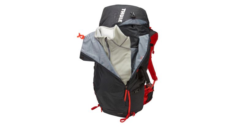 An example of a shove-it pocket on the Thule Alltrail hiking backpack.