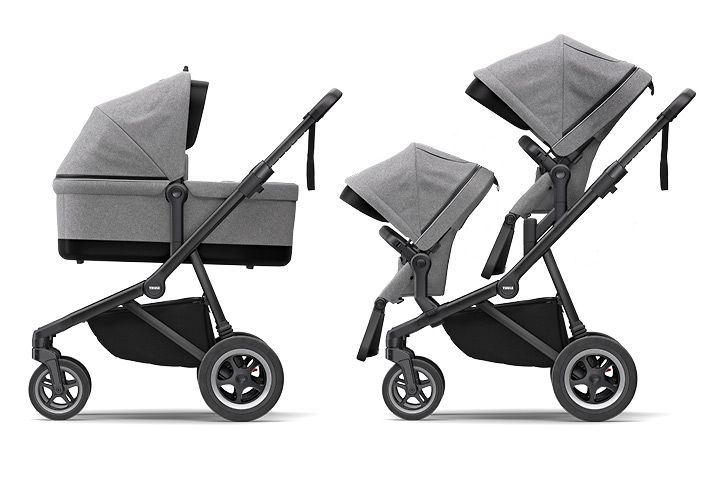 thule sleek stroller double