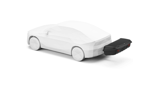 Rear mounted cargo carrier from the side