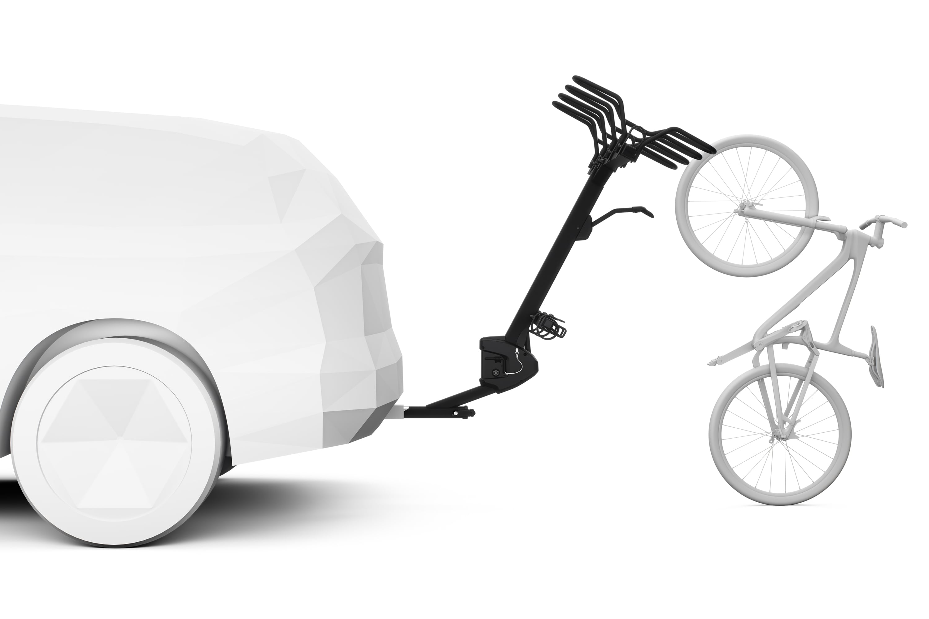 Convenient roll in and roll out bike loading image