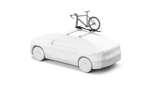 Roof bike racks from the side