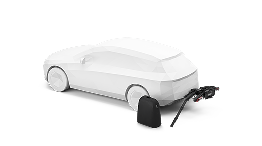 Bike rack on car from the side
