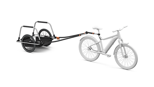 Bike trailer for cargo from the side