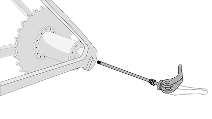 Quick-release skewer diagram