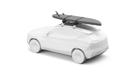 Car roof racks from the side