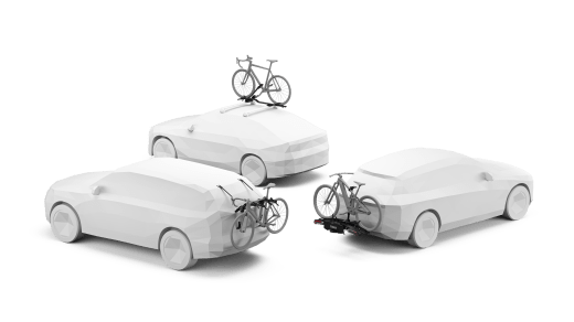 Bike rack on car collection from the side
