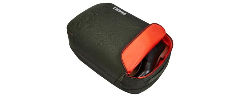 An example of a shoe compartment on the Thule Subterra Convertible Carry-On.