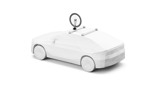 Bike rack on car from the side