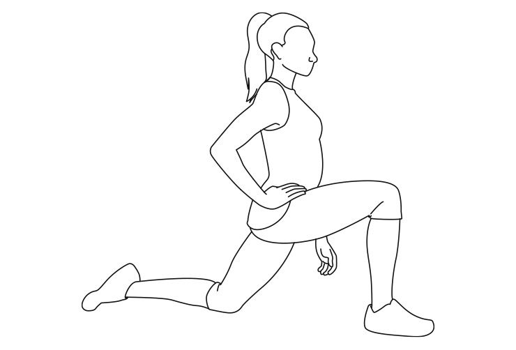Kneeling hip flexor stretch