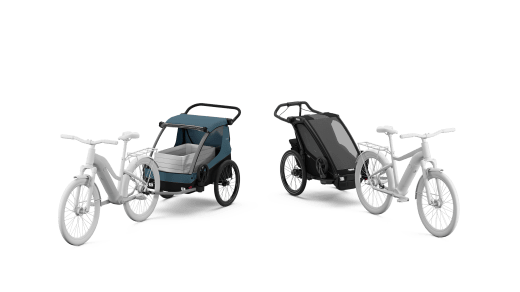 Bike trailers from the side